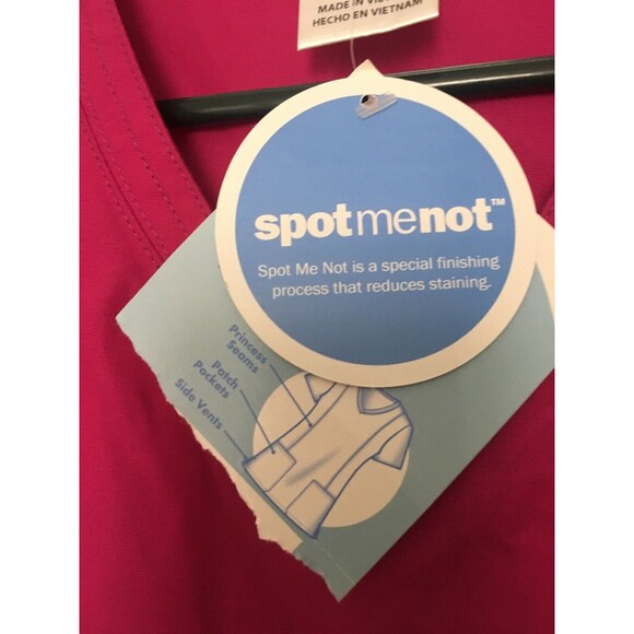 Simply Basic Women's Short Sleeve Scrub Uniform Top Nurse Medical Size XS Pink - Picture 3 of 10